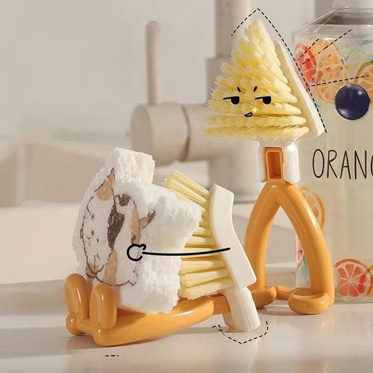 Foldable Triangular Gap Cleaning Brush